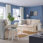 View of the 3 seat sofa in a real living room